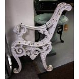 PAIR OF ALUMINIUM ORNATE SEAT ENDS