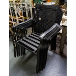 6 STACKING GARDEN CHAIRS