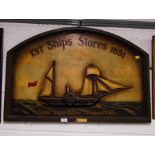 TIMBER SHIPS STORES PUB ADVERTISEMENT 92 X 61CM