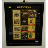 GUINNESS BEER MATS FRAMED