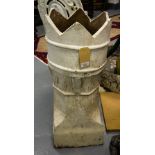 WHITE CHIMNEY POT 75CM H