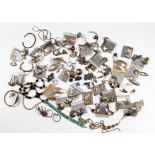 Collection of multi-stone, sterling silver, silver, metal jewelry and items
