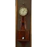 American mahogany banjo clock circa 1840