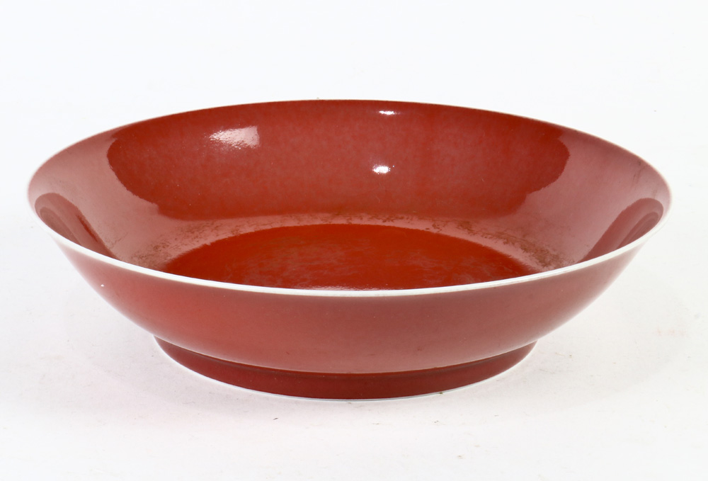 A Chinese peach blossom red dish - Image 7 of 8