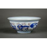 Chinese Underglazed Blue-and-Red Porcelain Bowl