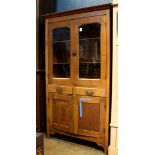 Country oak china cabinet