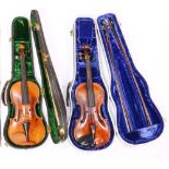 A cased German violin group