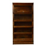 An Arts and Crafts Globe Wernicke quartersawn oak stackable barrister bookcase