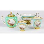 A Meissen partial hot beverage set