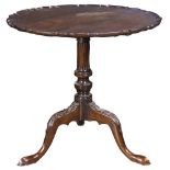 A Chippendale style mahogany tea table