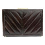 Vintage brown eel leather briefcase