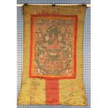 A Tibetan Tangka of Bodhisattva and His Life Stories