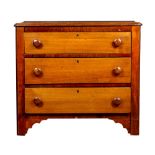 A late Victorian walnut chest