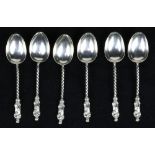 (6) George V sterling apostle demitasse spoons