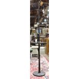 Villa Alys patinated metal tree form lamp table