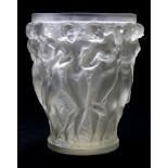 A Rene Lalique crystal Baccantes vase