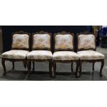 (lot of 4) French Louis XV style chairs