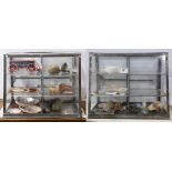 (lot of 2) Glass cabinets