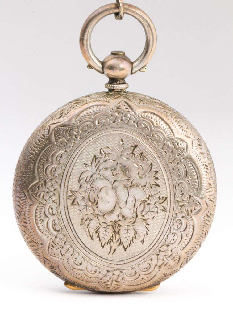 Silver open face pocket watch - Image 4 of 8