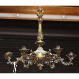 Patinated bronze chandelier