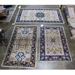 (lot of 3) Flatweave pictorial carpets