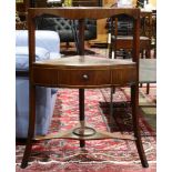 Regency mahogany corner wash stand fitted with a drawer