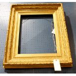 American Victorian closed corner gesso and gilt frame