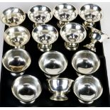 (lot of 14) (6) Poole Silver Co sterling footed bowls