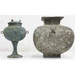 Two Chinese Archaistic Bronze Ritual Vessels