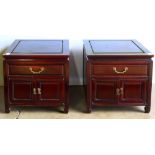 (Lot of 2) Pair of Chinese hardwood Cabinets