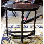 Victorian style demilune side table