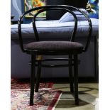 A Thonet New York ebonized bentwood armchair