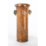 Meiji Period copper on pewter urn
