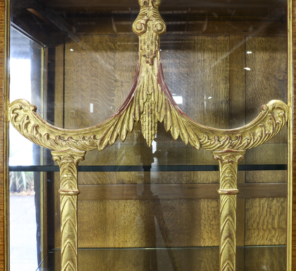 A Chinoiserie partial gilt vitrine - Image 5 of 7