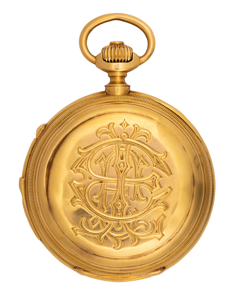 Patek Philippe 18k rose gold minute repeater open face pocket watch - Image 3 of 8