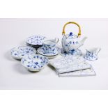 A Royal Copenhagen partial Lace pattern hot beverage set