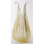 Murano vase, Coronado d'Ora clear glass