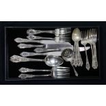(lot of 21) A Wallace Rosepoint sterling silver flatware set 24toz
