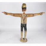 Authentic Malanggan ceremonial carved wood standing figure
