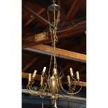 Regency style eight light chandelier