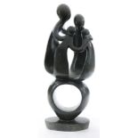 Shona style abstract figural stone sculpture