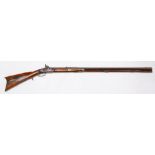 An American half stock Percussion rifle circa 1840