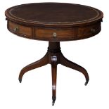 A Federal style mahogany drum table