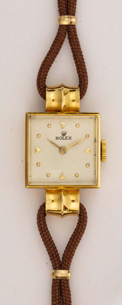 Lady's Rolex 18k yellow gold, metal wristwatch