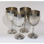 (lot of 4) Continental .900 silver goblets,