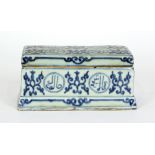 A Chinese blue and white ceramic box