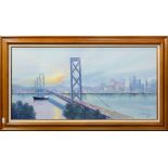 Painting, View of San Francisco and the Bay Bridge