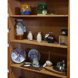 Japanese Three Shelves of Ceramics, Nabeshima, Oribe