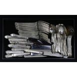 (lot of 72) An International Enchantress sterling silver flatware service 73 toz