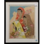 Japanese Modern Woodblock Print, Paul Jacoulet